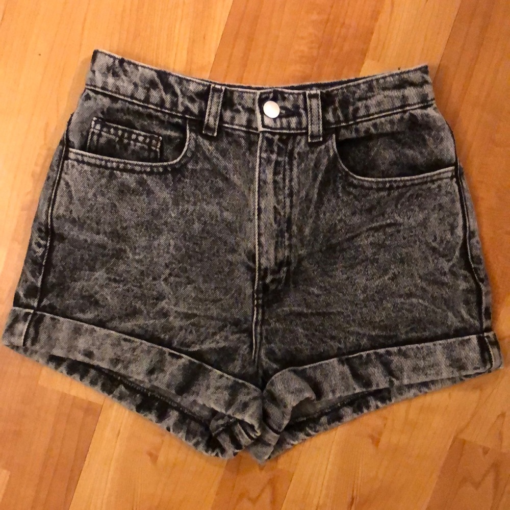 Black high waisted American apparel Jean shorts